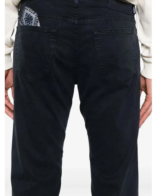 Jacob Cohen Black "Pant 5 Pockets Slim Fit Bard Tr" Trousers for men