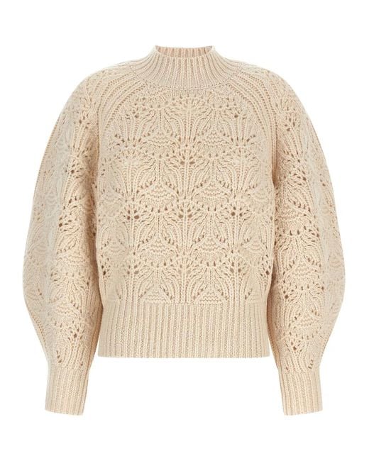 Zimmermann Natural 'Hypnotic Cable Knit' Sweater