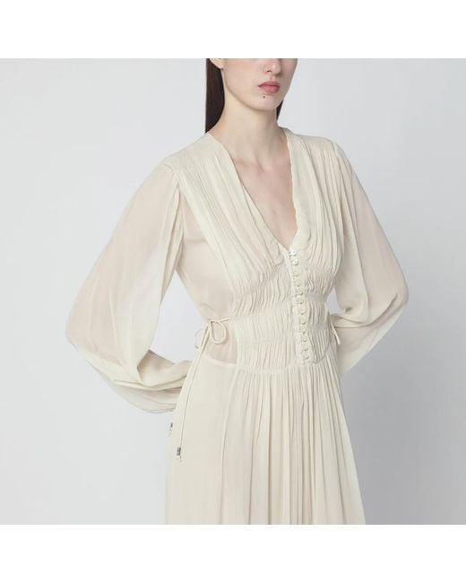 Isabel Marant Natural Briane Long Ecru Dress