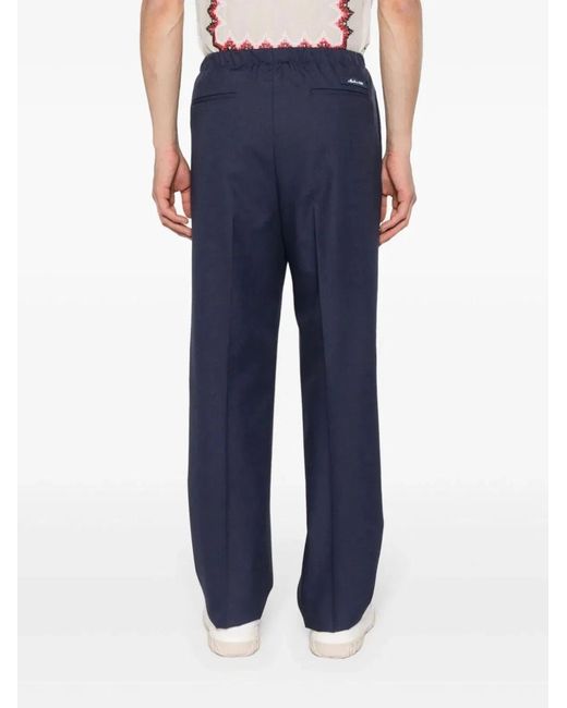 Fendi Blue Wool Pant for men
