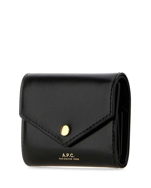 A.P.C. Black Porte-Monnaie Enveloppe