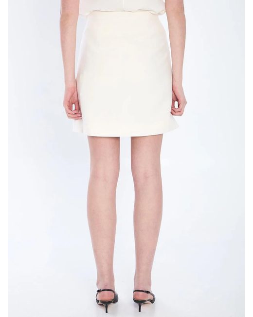 Valentino Garavani White Crepe Couture Mini Skirt