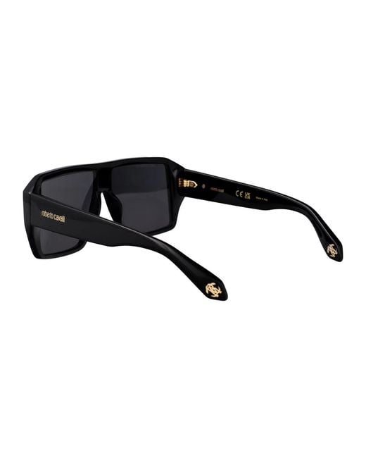 Roberto Cavalli Black Acetate Sunglasses