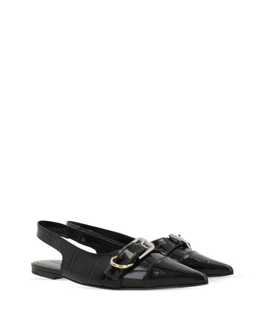 Givenchy Black Voyou Leather Slingback Ballets