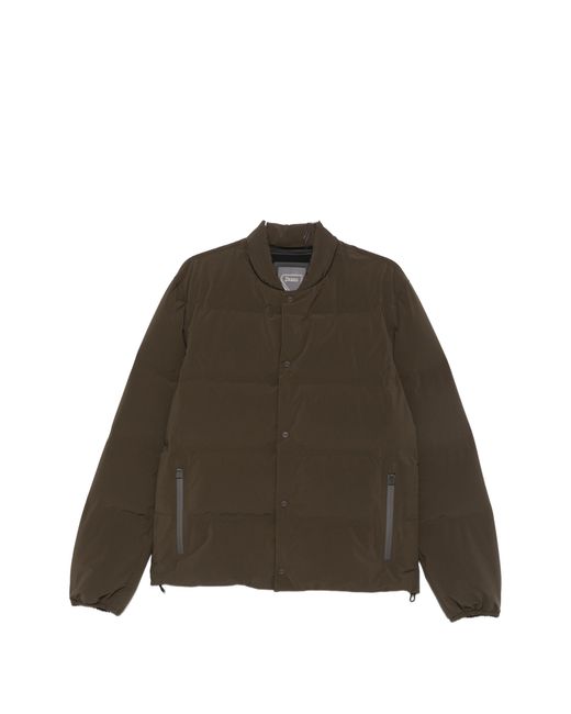 Herno Brown Quilted Press-Stud Jacket for men