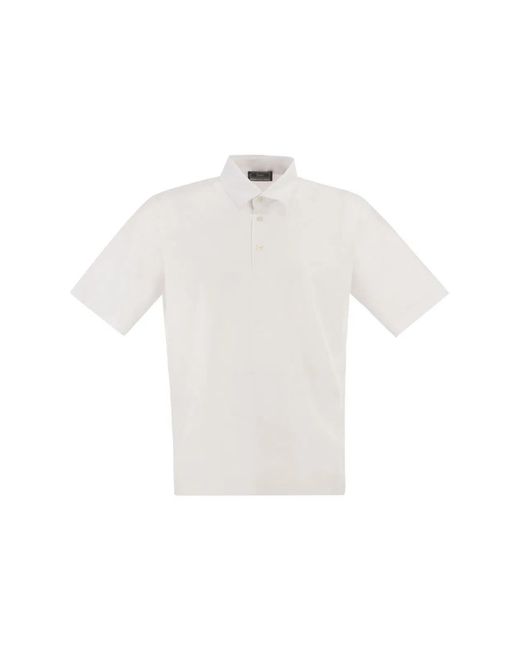 Herno White Technical Functional Fabric Polo Shirt for men