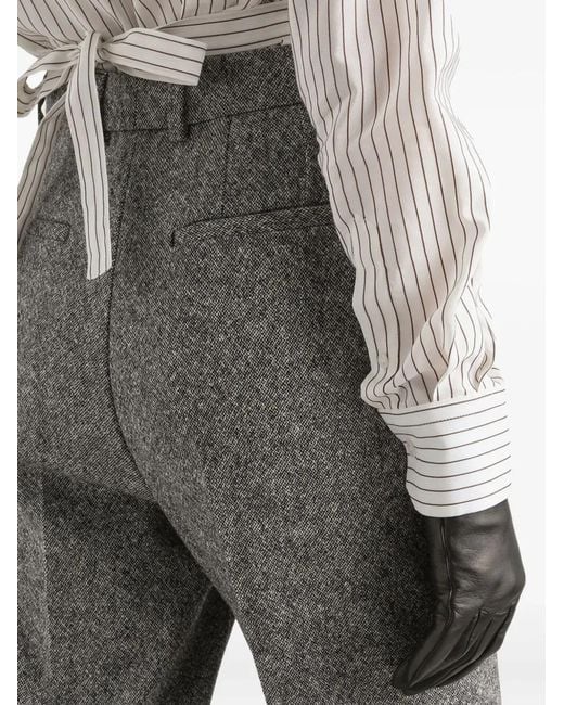 Dolce & Gabbana Gray Dolce & Gabbana Tweed Melange Pants