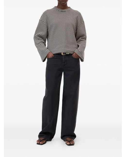 Closed Black Striped Longsleeve