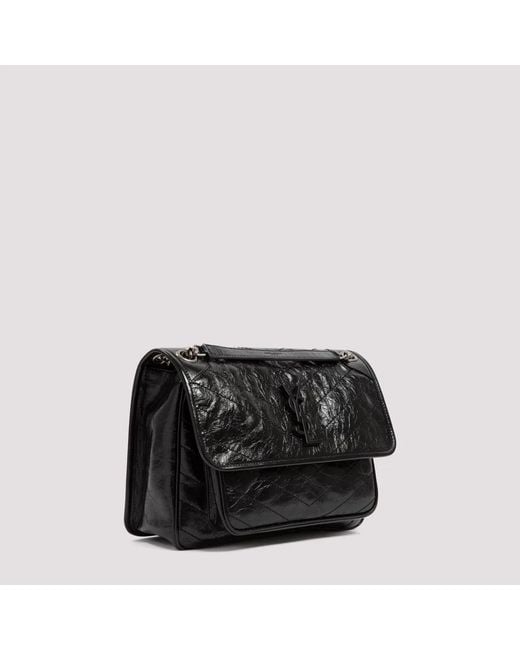 Saint Laurent Black Niki Quilted Leather Shoulder Bag