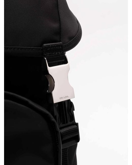 Prada Black Leather Backpack for men