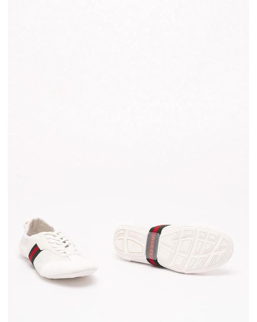 Gucci White 'Flex' Sneakers