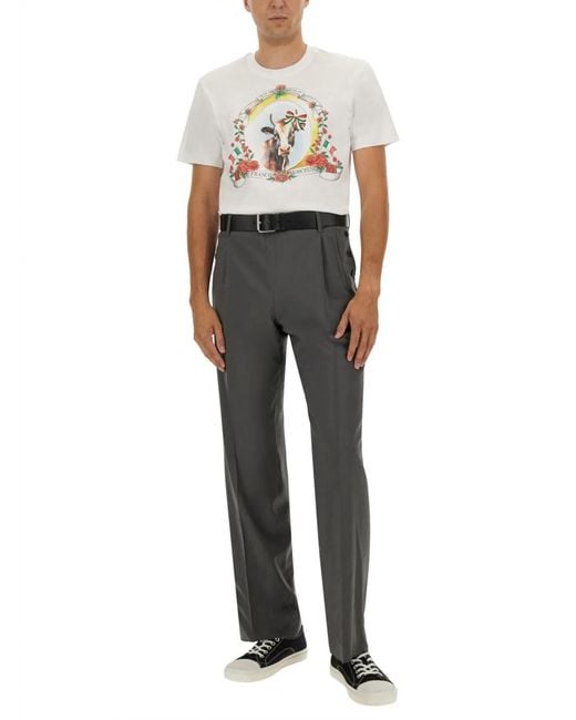 Moschino Couture White Tshirt With Logo for men