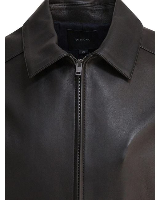 Vince Black Lamb Skin Jacket for men