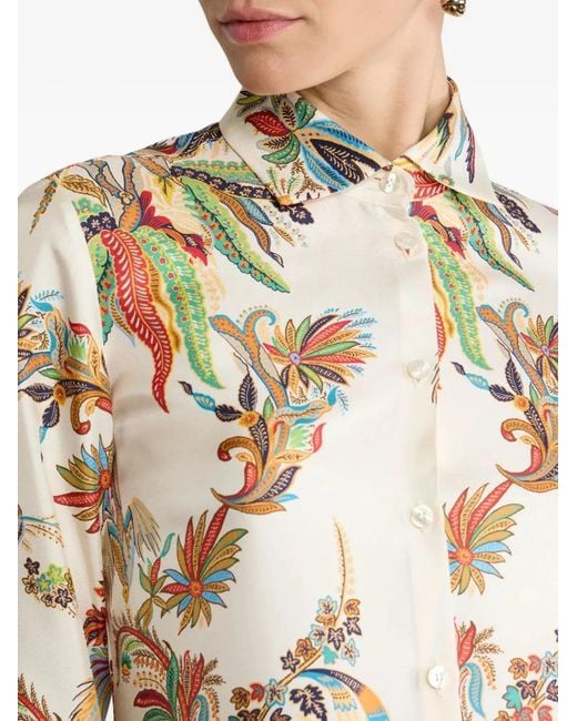 Etro White Camisa