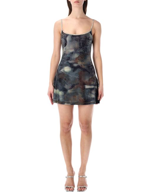 DIESEL Black D-Loop Camou Mini Dress