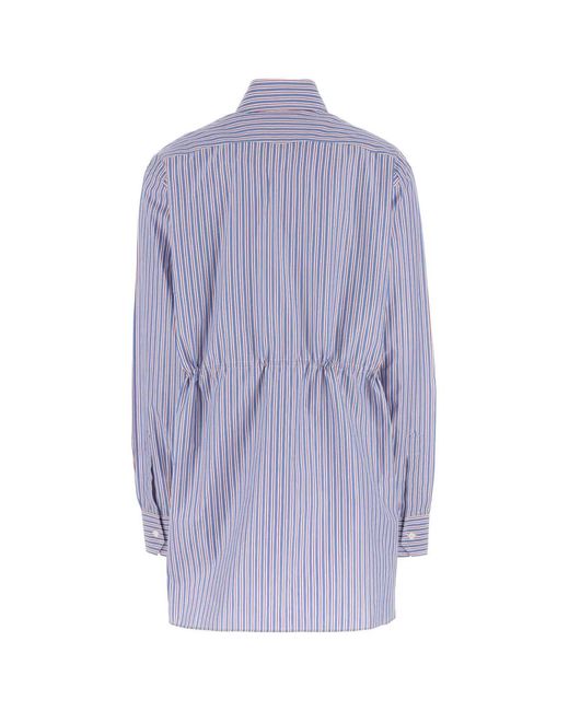 Prada Purple Regular Stripes Shirt