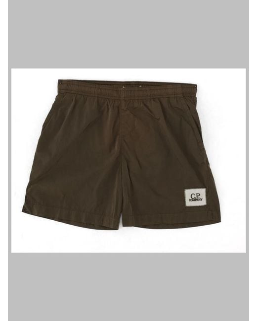 C P Company Green Beachwear Boxer Shorts