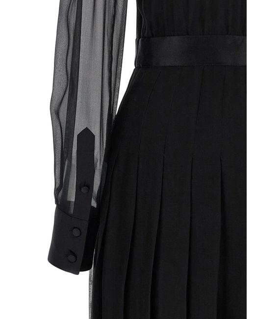 Dolce & Gabbana Black Dolce & Gabbana Chiffon Dress