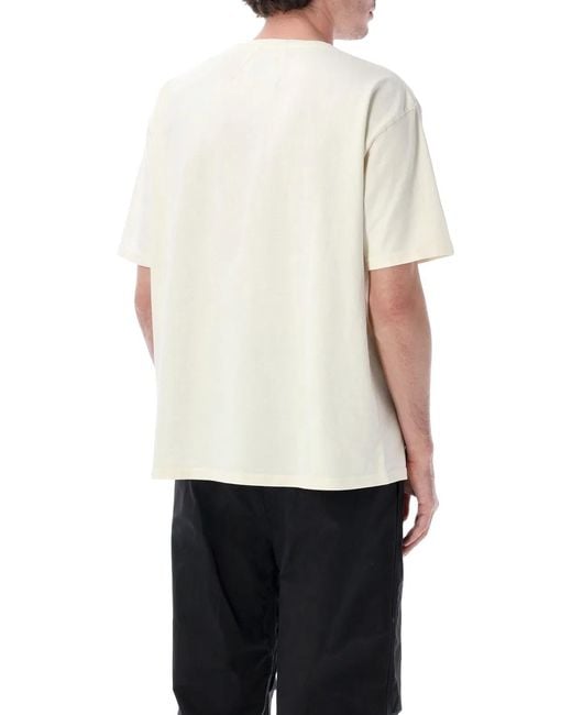 Rhude White Banner Cotton T-Shirt for men