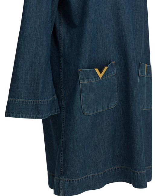 Valentino Blue Cotton Dress