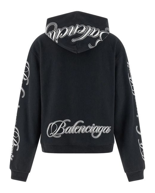 Balenciaga Blue 'Cursive' Hoodie