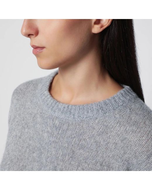 Lisa Yang Gray Lova Cashmere And Silk Sweater