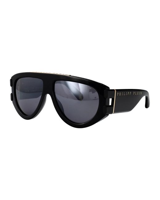 Philipp Plein Black Acetate+Metal Sunglasses