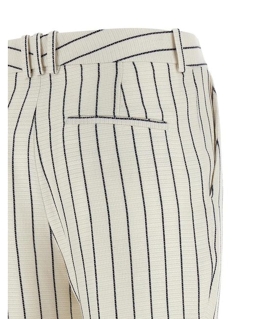 Balmain White Striped Pants