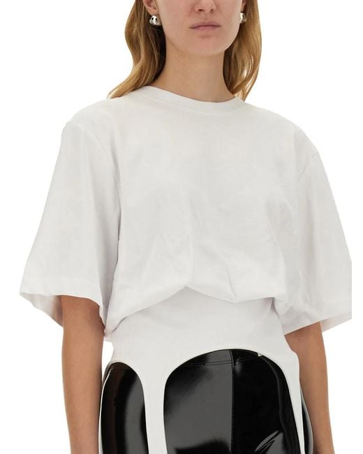 Fiorucci White T-Shirt With Suspenders