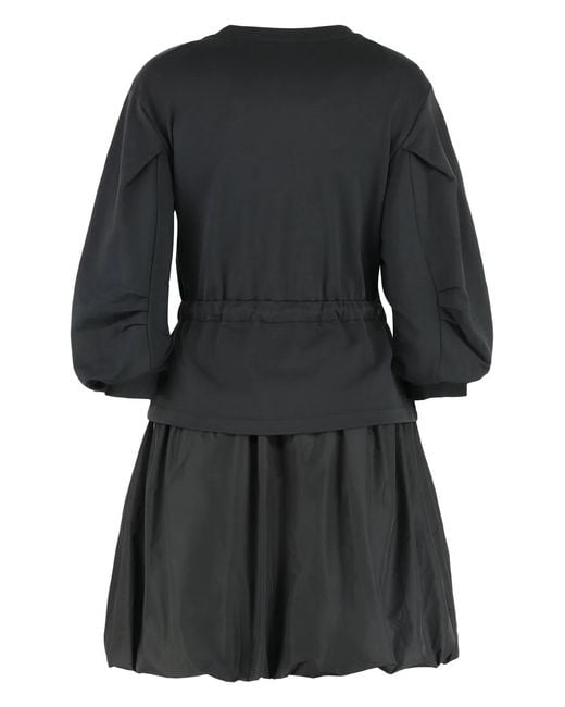 Moncler Black Cotton Mini-Dress