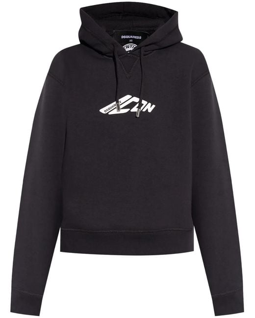 DSquared² Blue Cotton Blend Sweatshirt