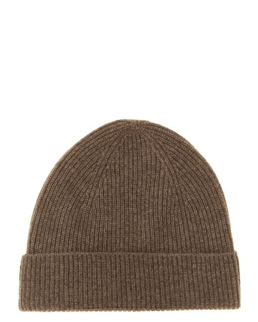 Ballantyne Brown Cashmere Beanie for men