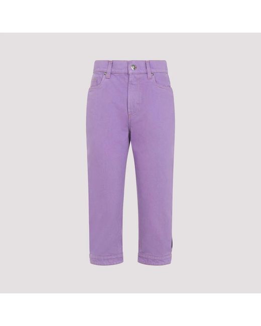 Versace Purple Lilac Arch Cotton Jeans