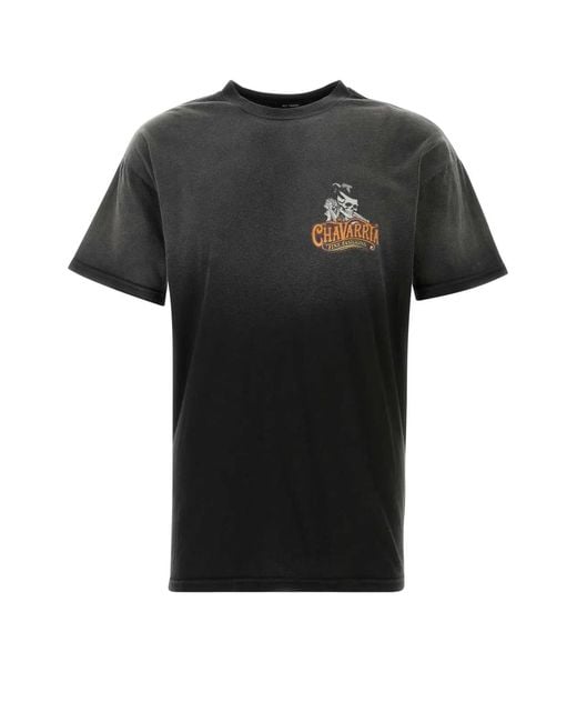 Willy Chavarria Black Chavarria Pomade Easy Tee for men
