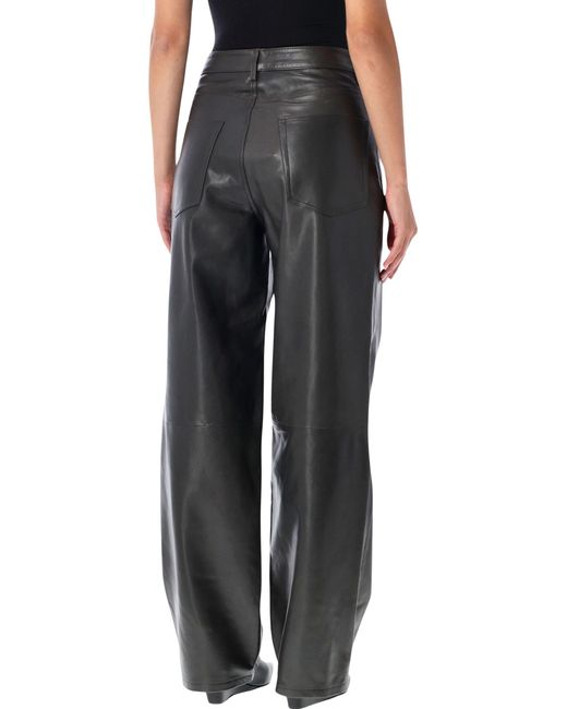Rohe Black Bruun Leather Baggy Pant