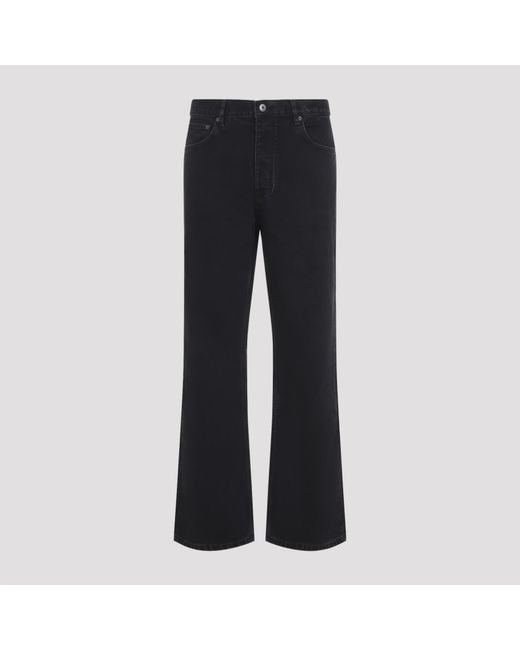 Off-White c/o Virgil Abloh Blue Stone Raw Half Arrow Slim Relax Jeans for men