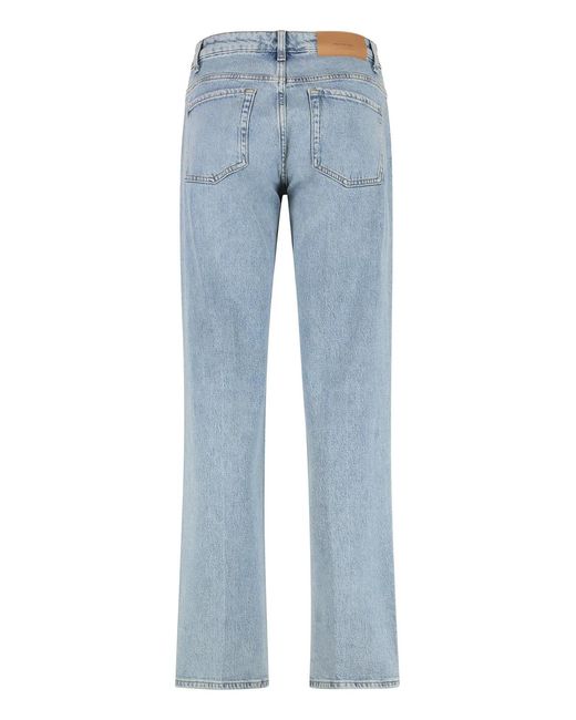 7 For All Mankind Blue Calie Straight Leg Jeans