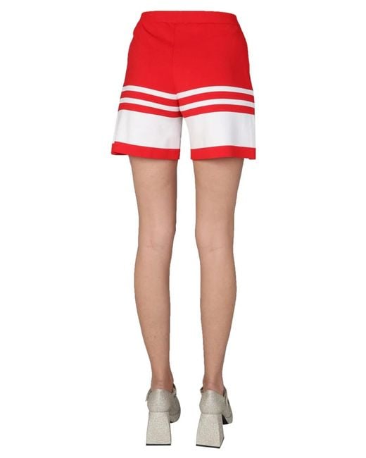 Boutique Moschino Red "Sailor Mood" Shorts