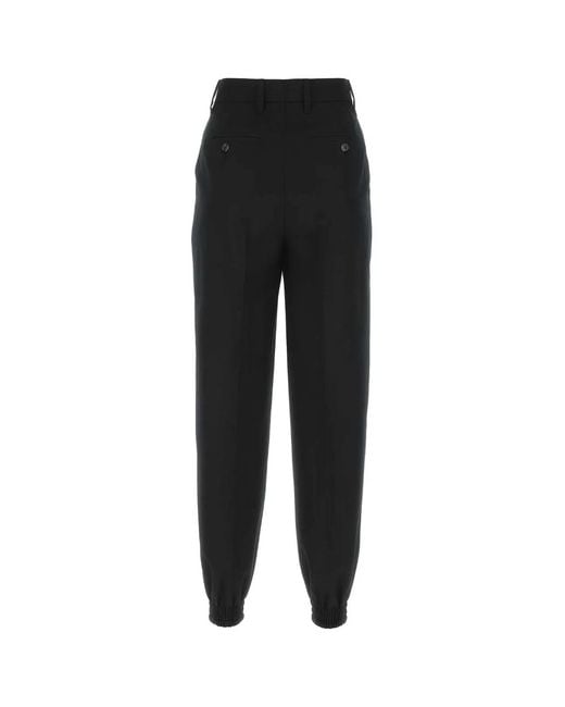 Prada Black Wool Joggers