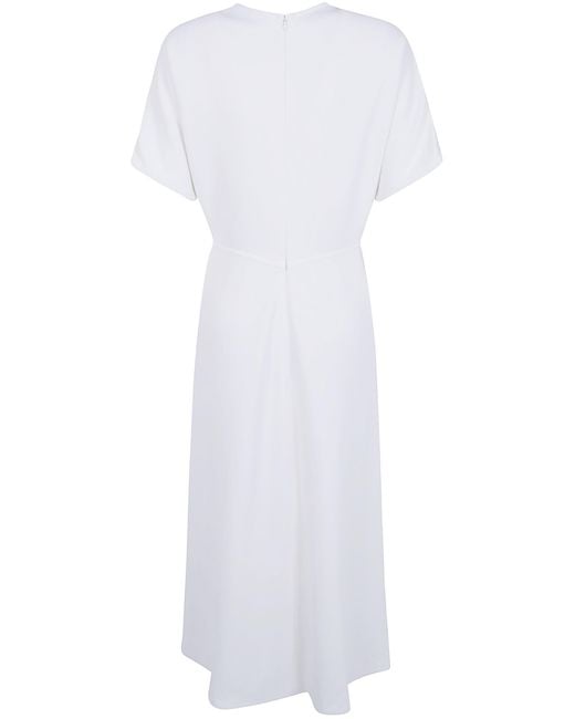 Victoria Beckham White "Eleanor" Midi Dress