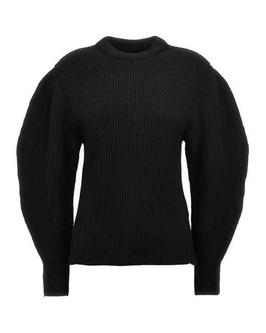 Jil Sander Black Ribbed Sweater