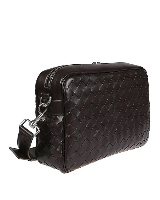 Bottega Veneta Black Intracciated Room Bag for men