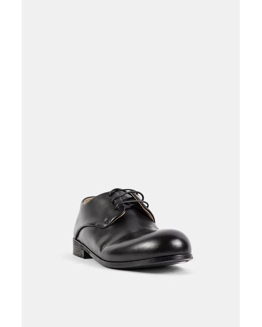Marsèll Black Derby Capozucca En Cuir Lisse Noir for men