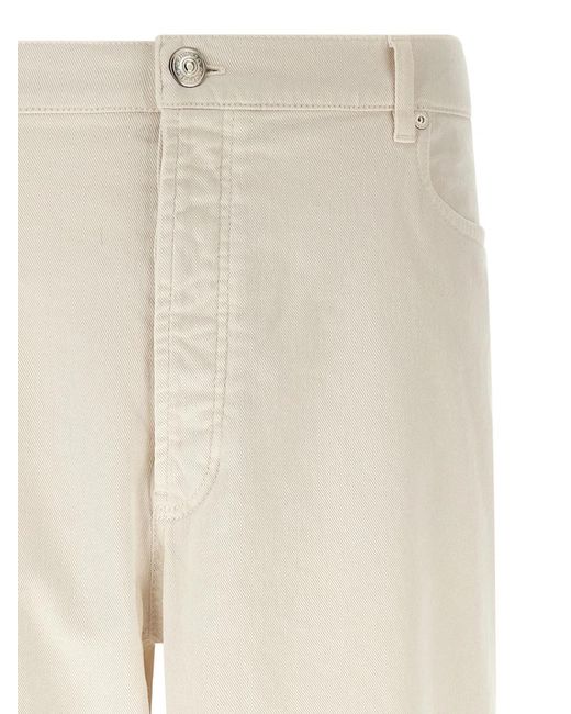 Brunello Cucinelli Natural Garment-Dyed Denim Jeans for men
