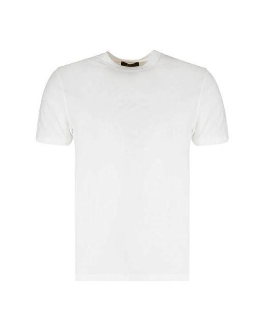 Slowear White Cotton Crew-Neck T-Shirt for men