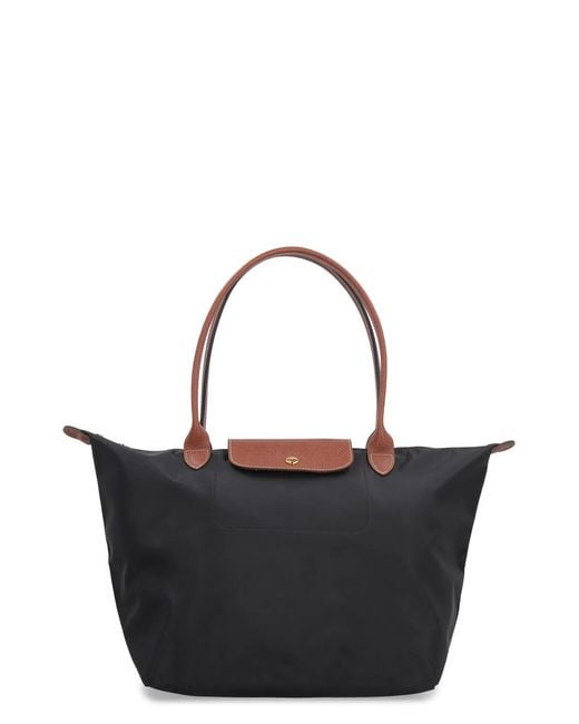 Longchamp Black Le Pliage Original L Tote Bag