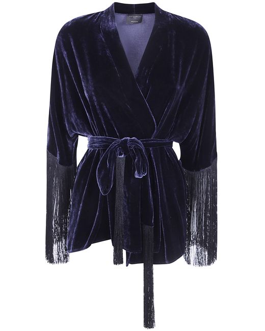 Antonelli Blue "Papavero" Kimono Shirt