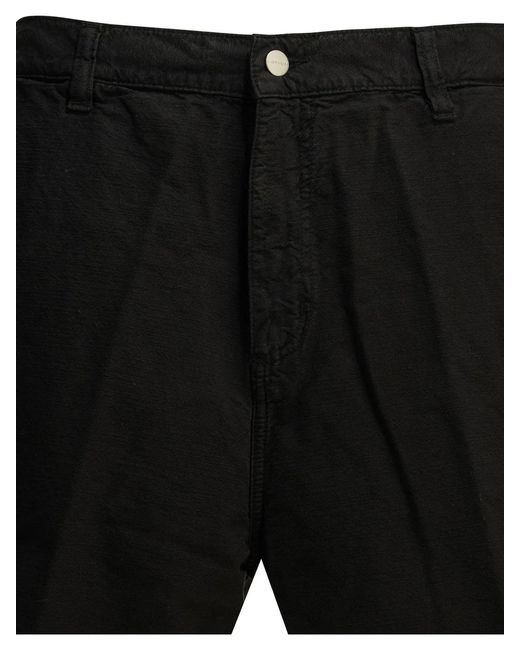 Carhartt Black Walter Single Knee Utility Cotton Shorts for men
