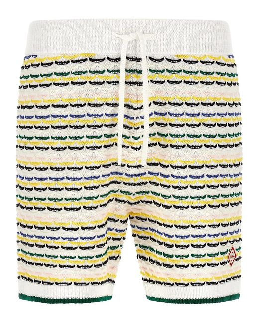 Casablanca Multicolor 'Tuck Stitch' Bermuda Shorts for men