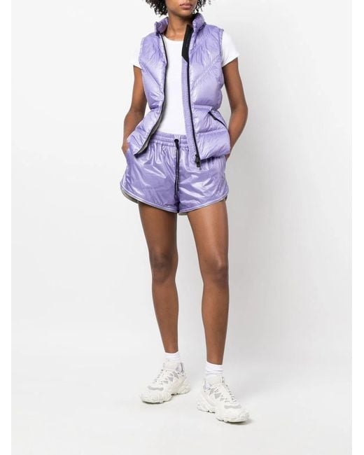 Moncler Purple Grenoble Drawstring Track Shorts